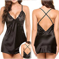 Léa™ | Nuisette Babydoll Satin & Dentelle